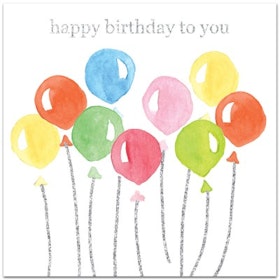 Nobhilldesigners kort med kuvert "Happy Birthday to You"