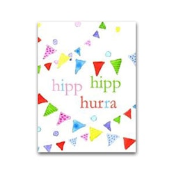 Nobhilldesigners litet kort "Hipp Hipp Hurra"