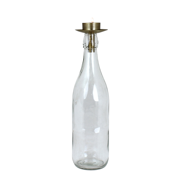 Strömshaga Värmeljushållare för flaska mässing