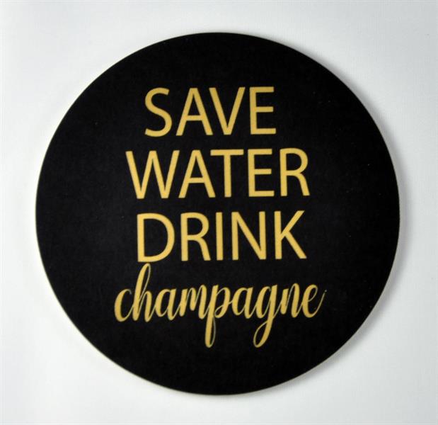 Mellow Design glasunderlägg Champagne svart/guld