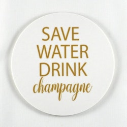 Mellow Design glasunderlägg Champagne vit/guld
