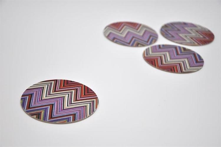 Mellow Design glasunderlägg Zig zag rosa