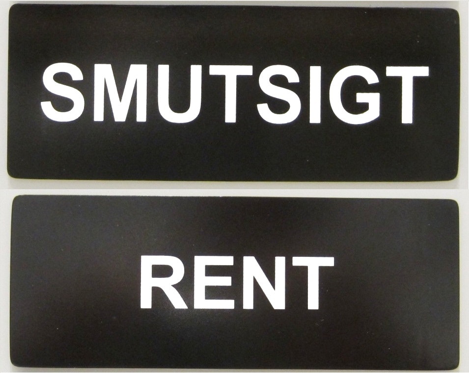 Diskmaskinsskylt SMUTSIGT/RENT svart