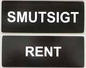 Diskmaskinsskylt SMUTSIGT/RENT svart