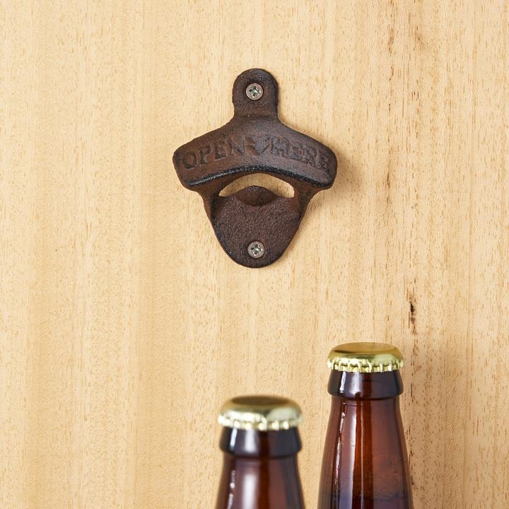 Twine bottle opener wall