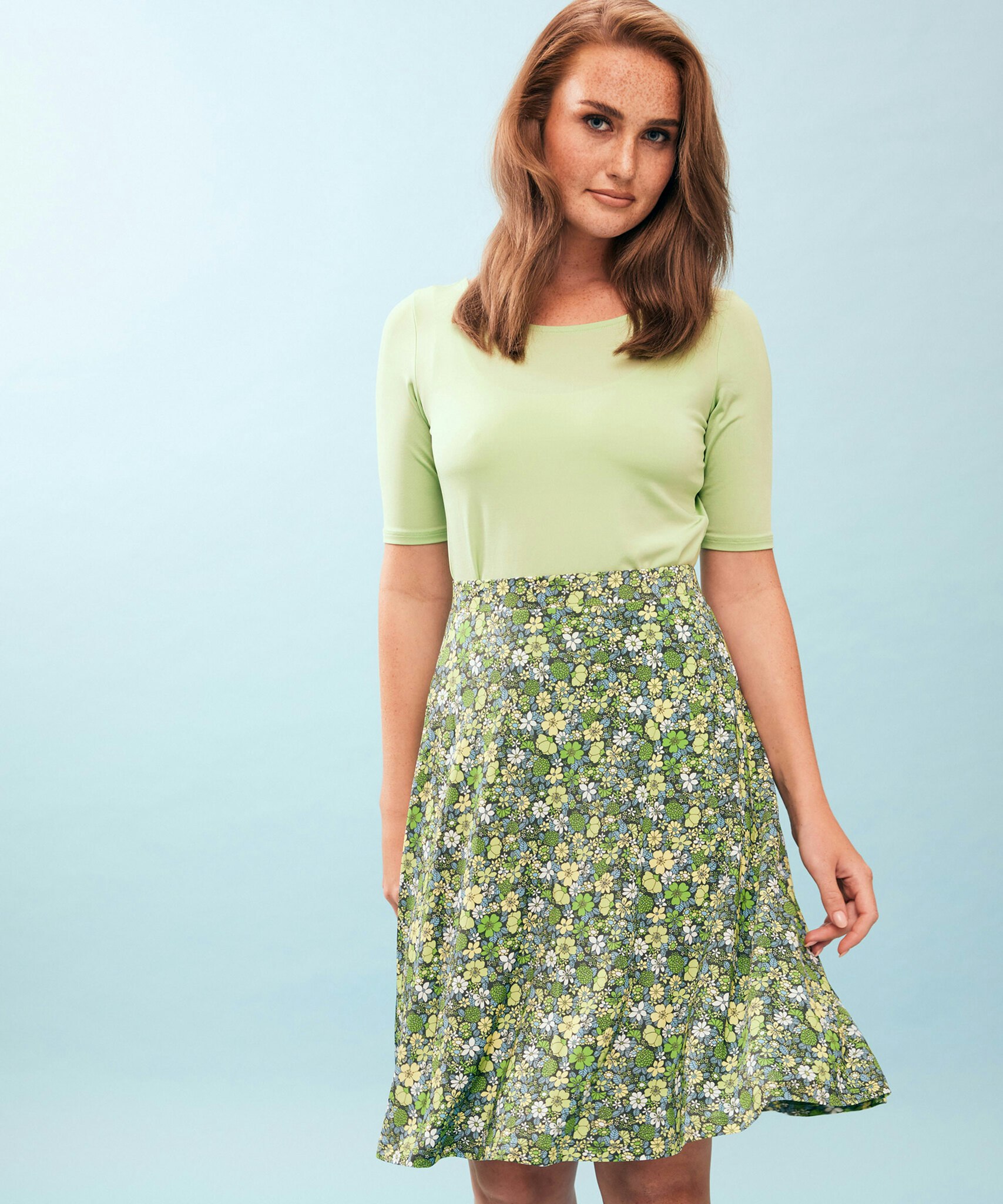 Jumperfabriken Valborg skirt green