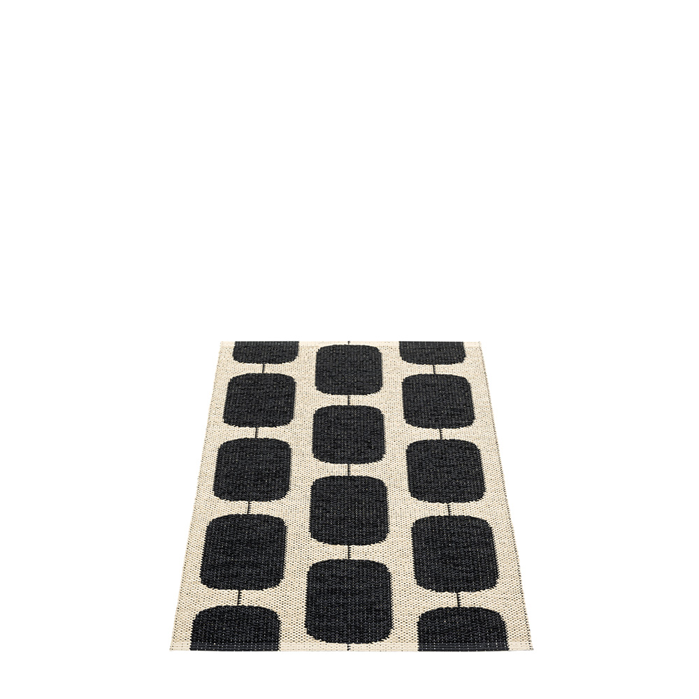 Pappelina matta Sten Black · Cream 70x100 cm