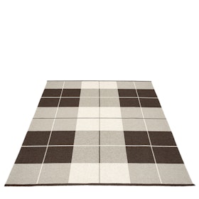 Pappelina matta Ed Dark brown · Linen · Vanilla 180x260 cm