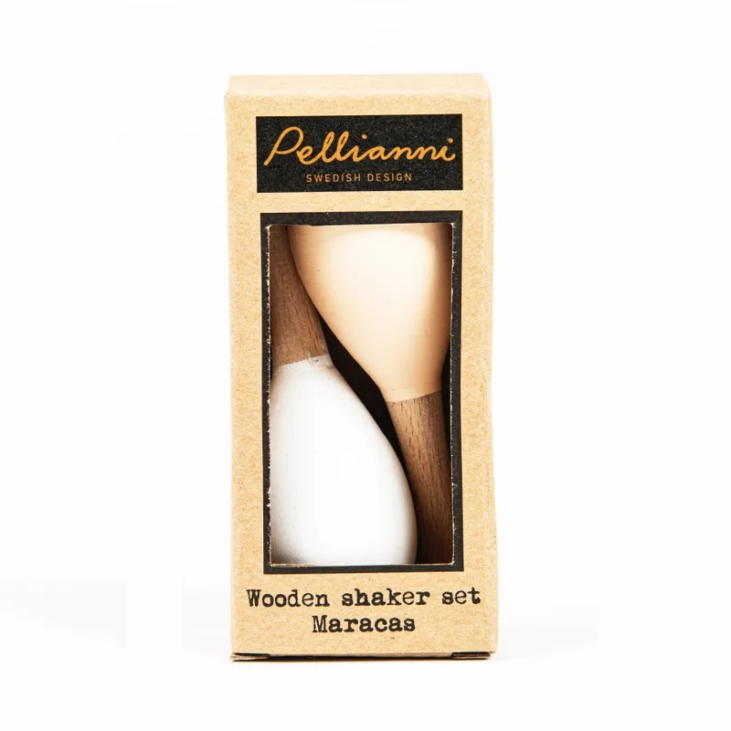 Pellianni Wooden shaker maracas pastel