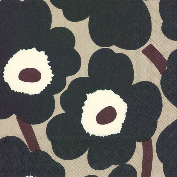 Marimekko Unikko pappersservetter blue/linen