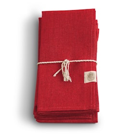 Lovely Linen Classic tygservett 4-pack red