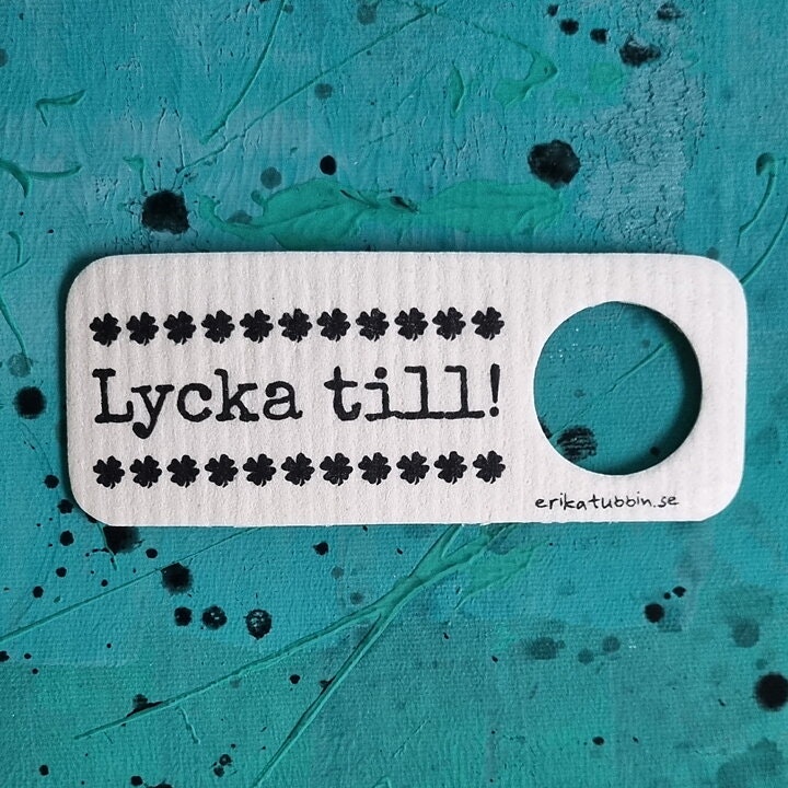 Erika Tubbin disktrasekort "Lycka till"