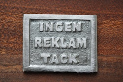 ExMez skylt INGEN REKLAM aluminium