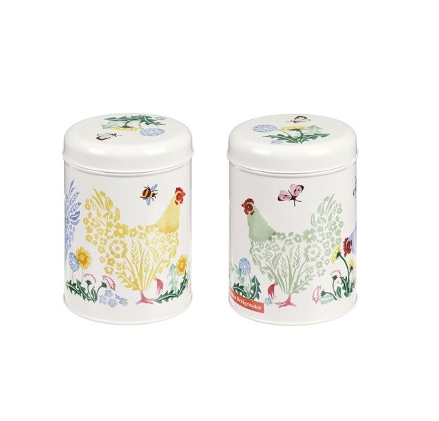 Emma Bridgewater Spring Chickens plåtburk rund