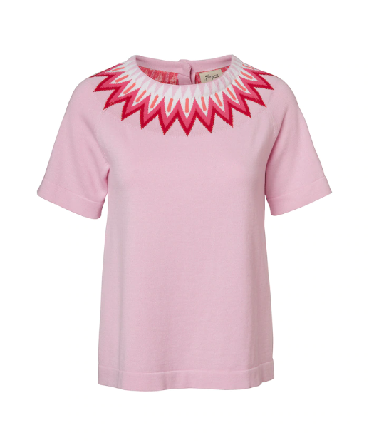 Jumperfabriken Christina short sleeve jumper pink