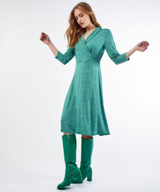 Jumperfabriken Wendy long sleeve dress green