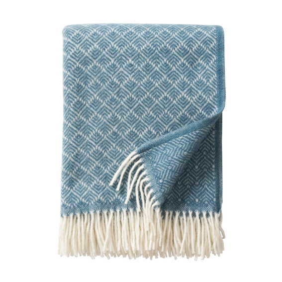 Klippan Yllefabrik pläd Pampas blue