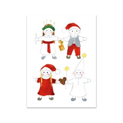 Nobhilldesigners litet kort Julfigurer