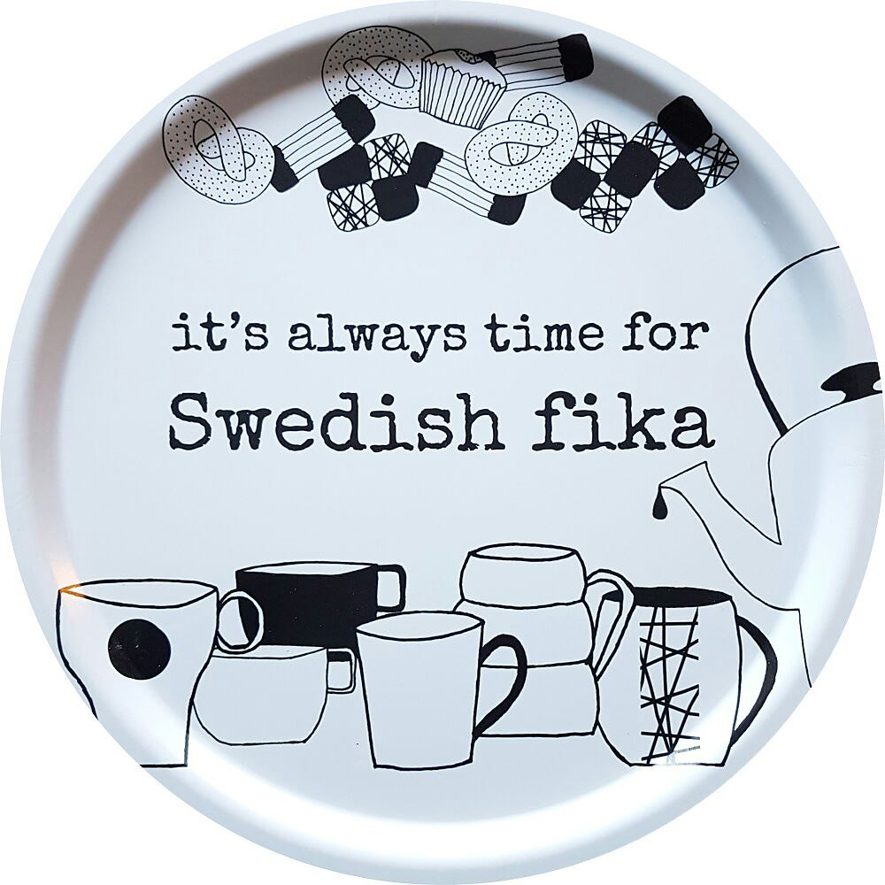 Erika Tubbin "Swedish Fika" rund bricka 38 cm