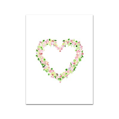 Nobhilldesigners litet kort Hjärta rosa/grön