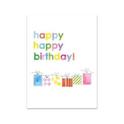 Nobhilldesigners litet kort Happy Happy Birthday