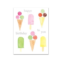 Nobhilldesigners litet kort Icecream Birthday
