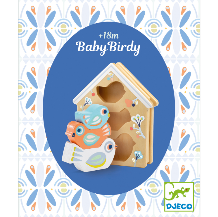 Djeco träpussel Baby Birdy
