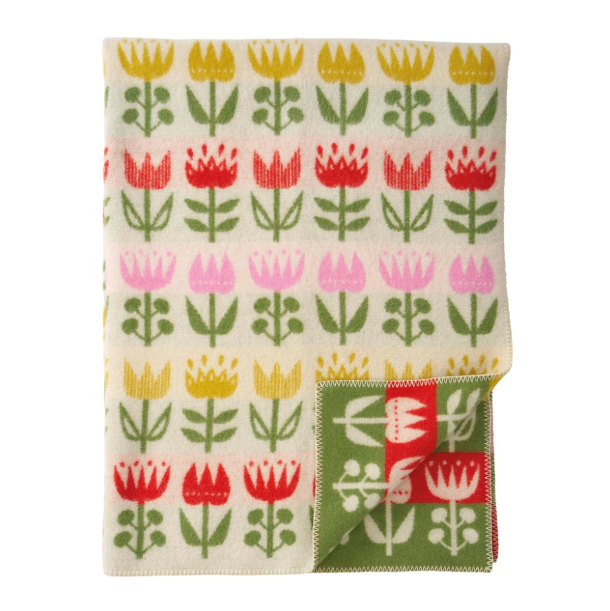 Klippan Yllefabrik pläd Tulip multi