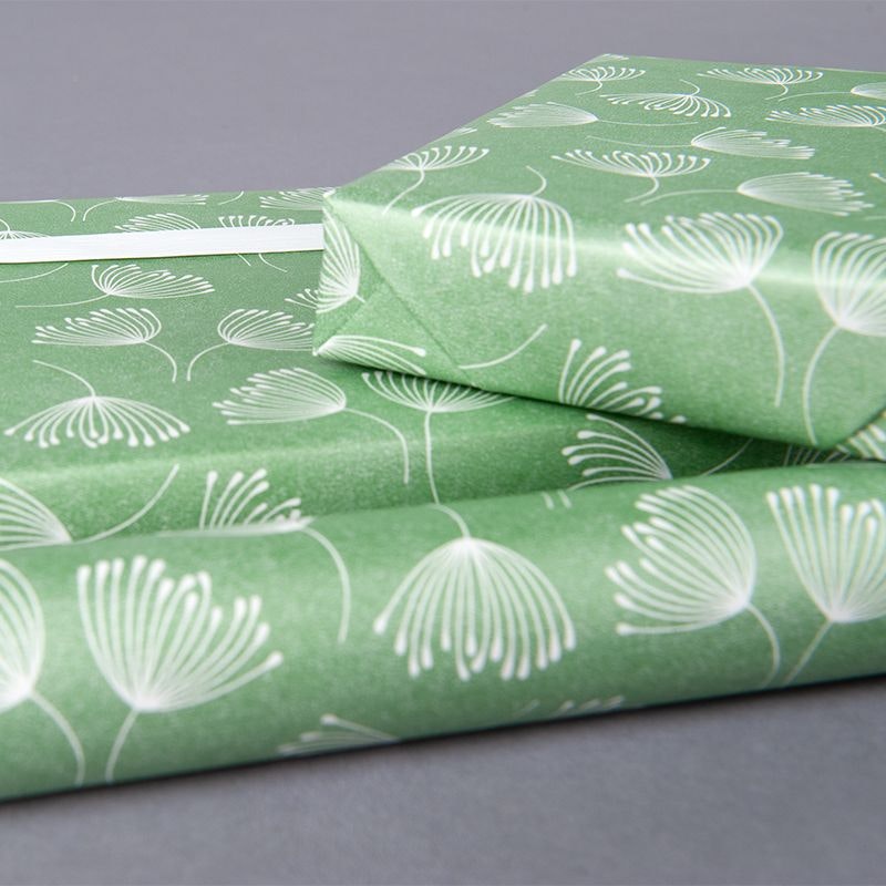 Presentpapper Graphic Flower green