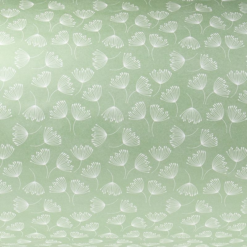 Presentpapper Graphic Flower green