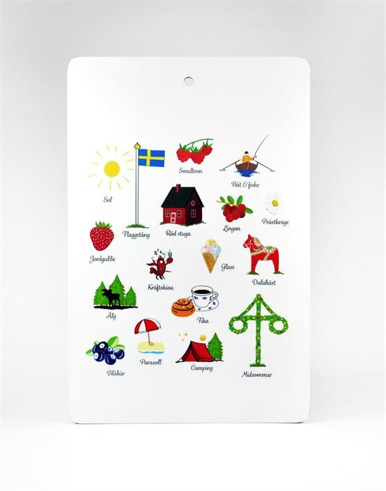 Mellow design skärbräda Swedish traditions vit