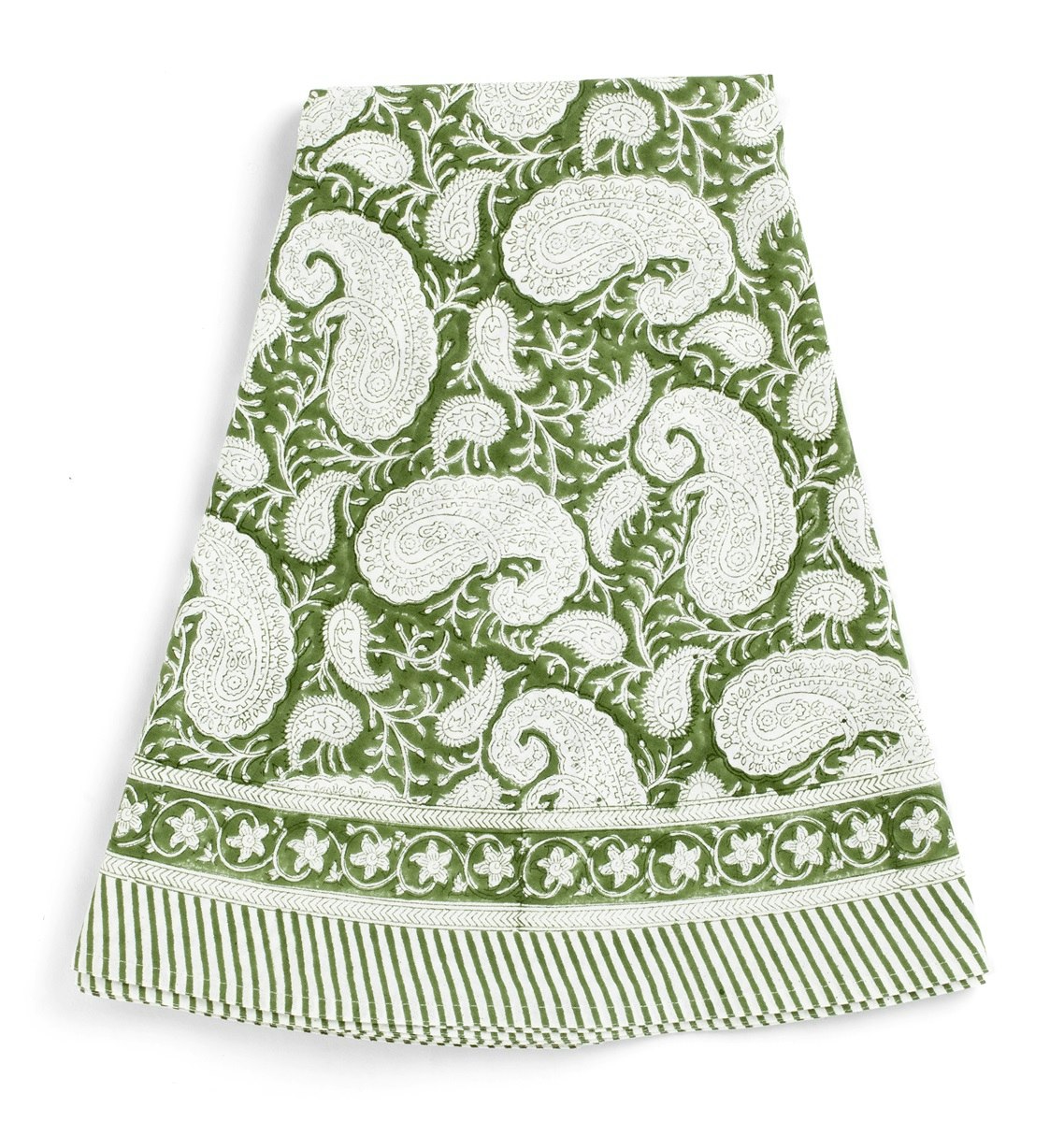 Chamois Big Paisley® rund duk Forest Green