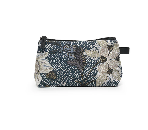 Ceannis Flower Linen necessär denim blue