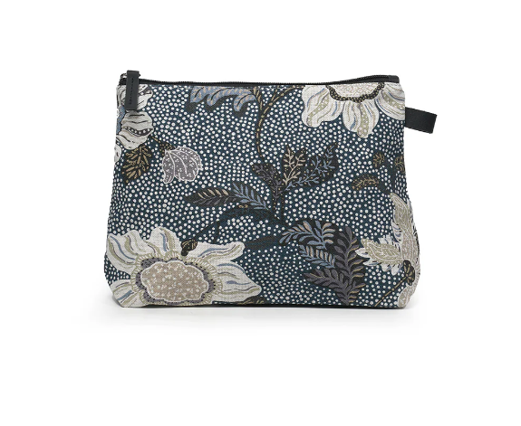 Ceannis Flower Linen necessär denim blue