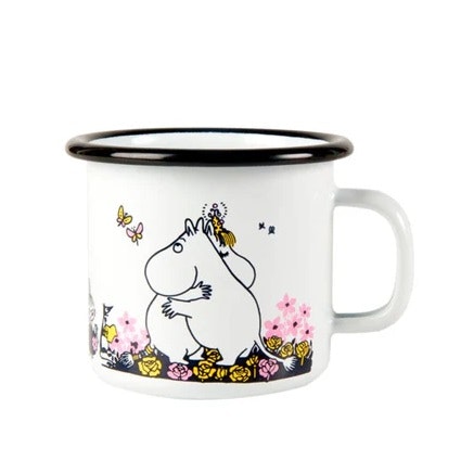 Muurla emaljmugg Mumin Kram vit