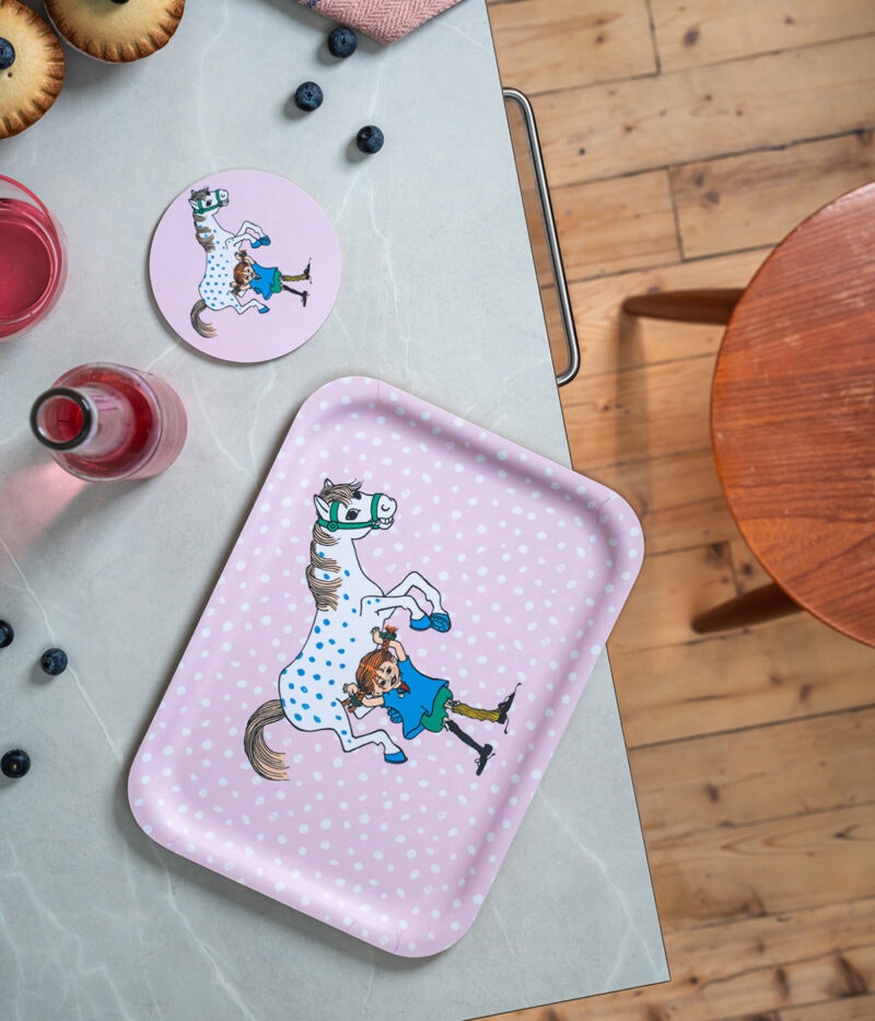 Muurla bricka Pippi Långstrump och Lilla gubben