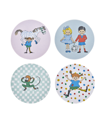 Muurla glasunderlägg Pippi Långstrump 4-pack