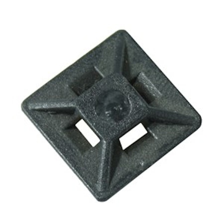 FÄSTPLATTOR SJÄLVHÄFTANDE, SVART, 19x19mm 10-pack