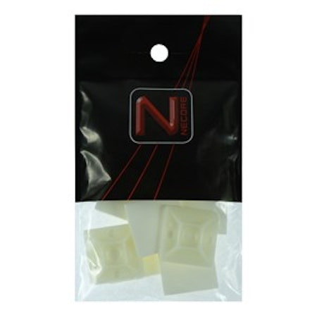 FÄSTPLATTOR SJÄLVHÄFTANDE/SKRUV, NATUR, 28x28mm 10-pack