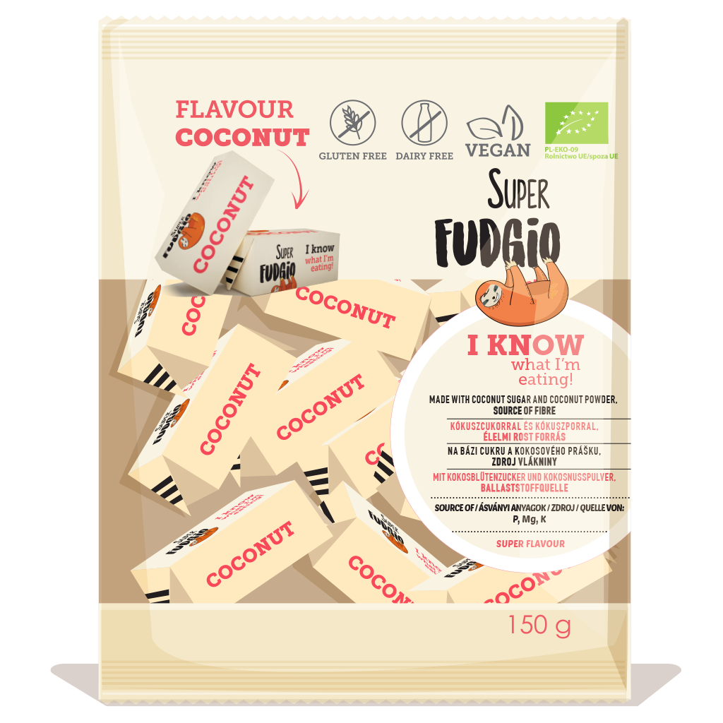 Super Fudgio - Coconut/Kokos Fudge, 150 g