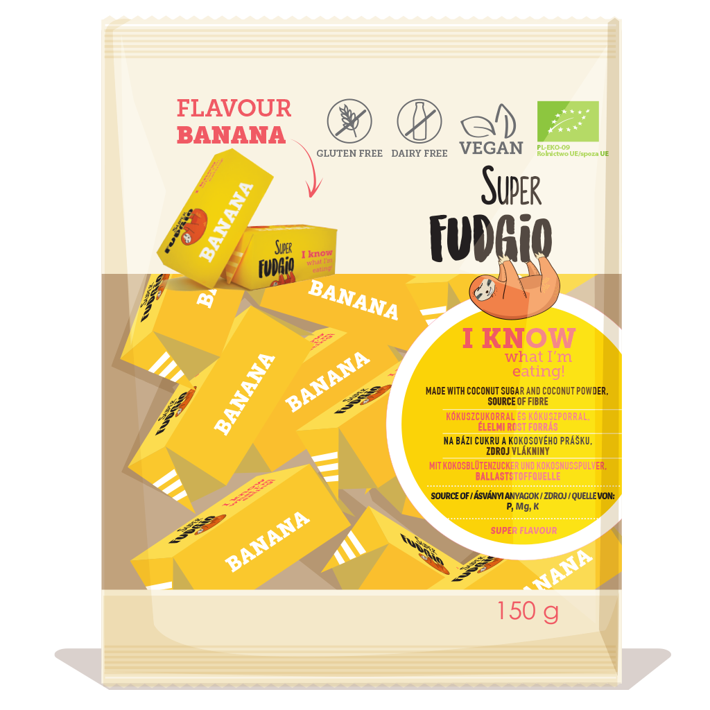 Super Fudgio - Banan Fudge, 150 g