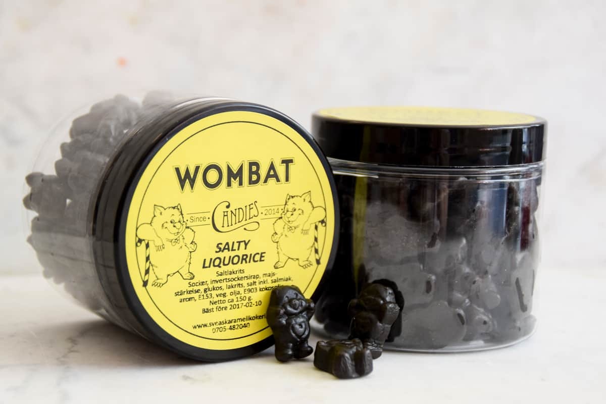Wombat - Salty Liquorice, saltlakrits, 150 g