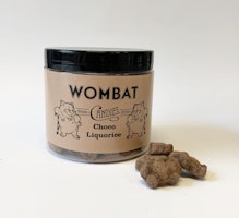 Wombat - Choco Liquorice/Kakaoöverdragen Saltlakrits, 150 g
