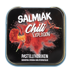 Pastillfabriken - Salmiak Chili Explosion, plåtask 30 g