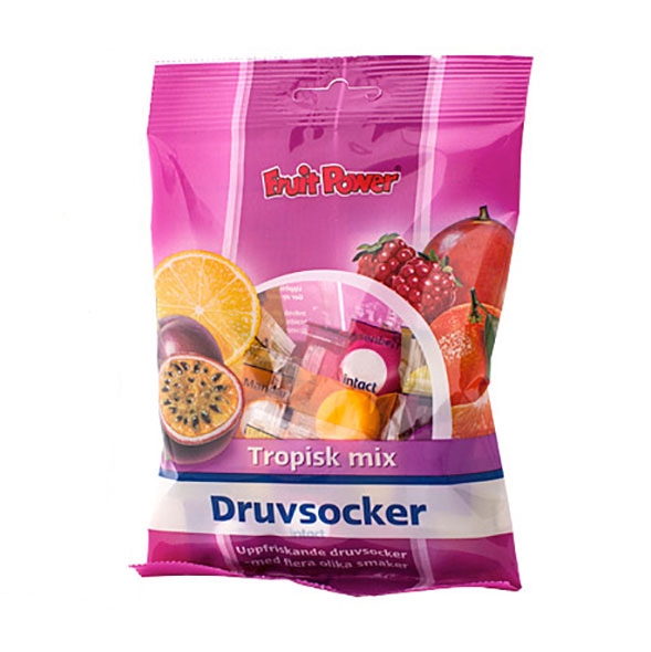 Fruit Power - Druvsocker Tropisk Mix, 75 g