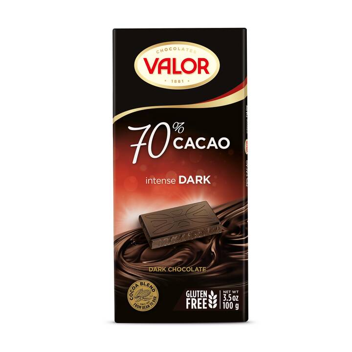 Valor -  70% Dark Chocolate/Mörk Choklad, 100 g