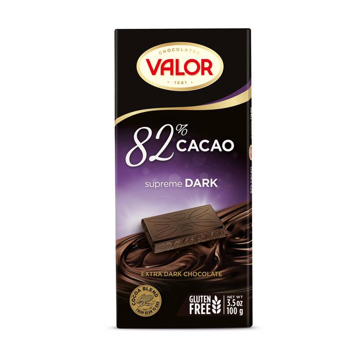 Valor - 82% Dark Chocolate/Mörk Choklad, 100 g