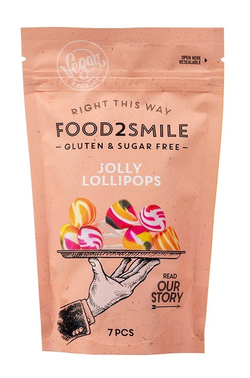 Food2Smile - Jolly Lollipops/Klubbor,  7 stycken, 56 g