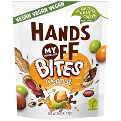 KOMMER SNART! Hands Off My Chocolate - Vegan Bites Peanut /Jordnötsbitar, 200g
