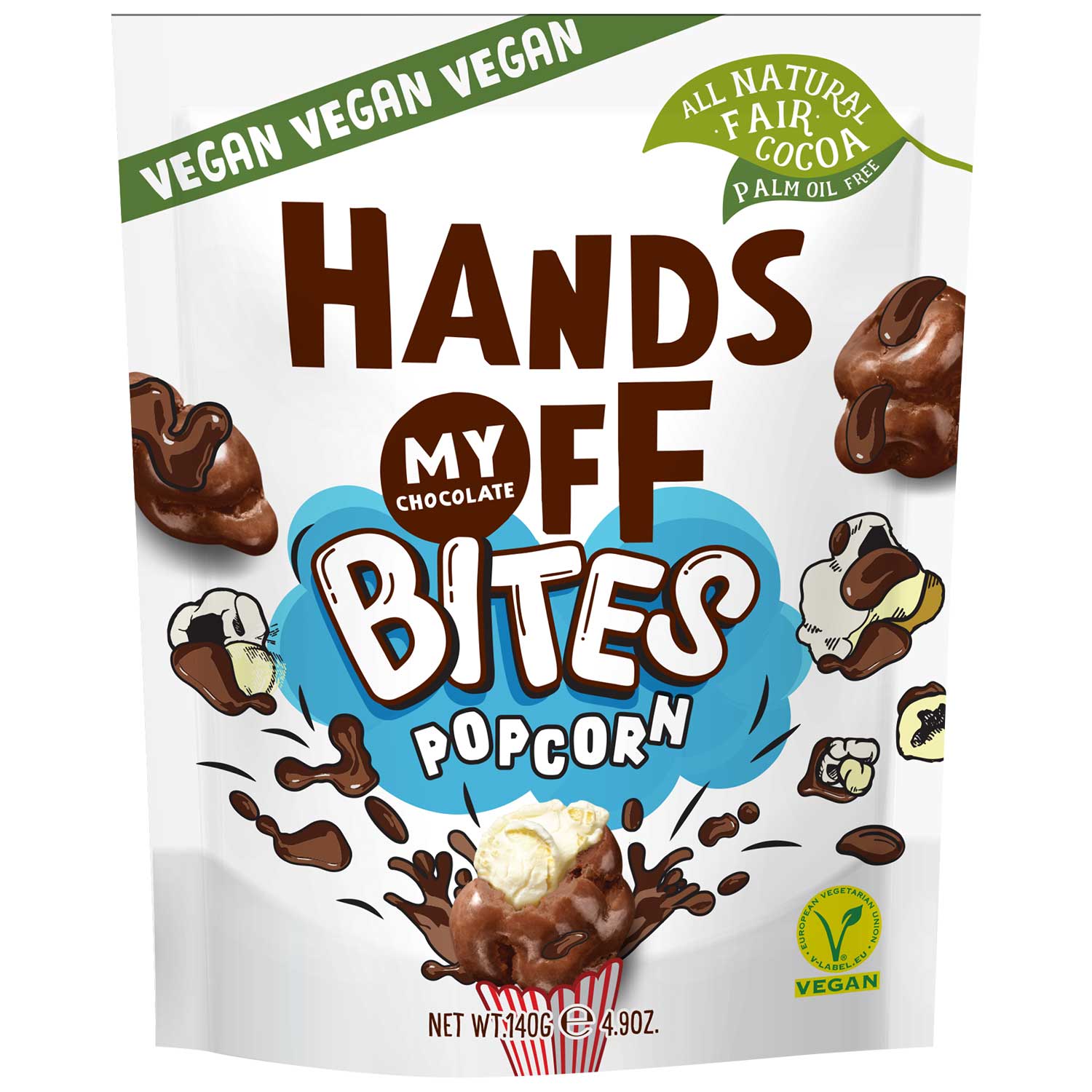 Hands Off My Chocolate - Vegan Bites Popcorn/Popkorns bitar, 140g